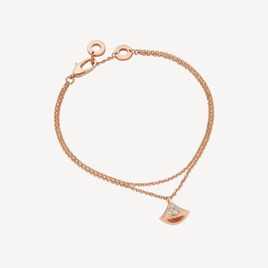 Divas' Dream Bracelet – 925 Silver, 18k Rose Gold Plated, Cubic Zircon Paved