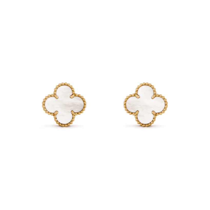 Clover Leaf Earrings – 925 Silver, 18k Gold Plated