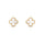 Clover Leaf Earrings – 925 Silver, 18k Gold Plated