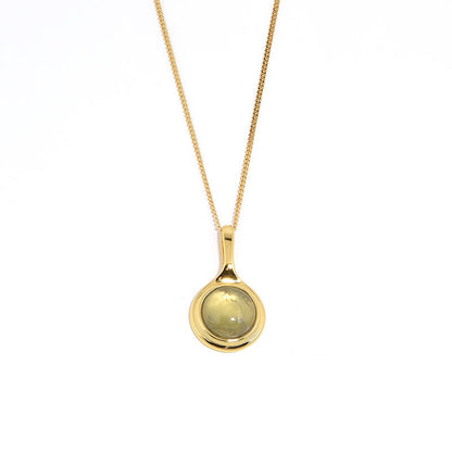 Natural Grape Stone Long Necklace, 925 Silver, 18K Gold Plated