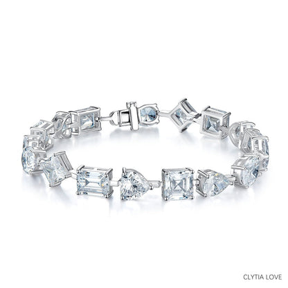 Högkolhaltigt Diamantarmband – 925 Sterlingsilver