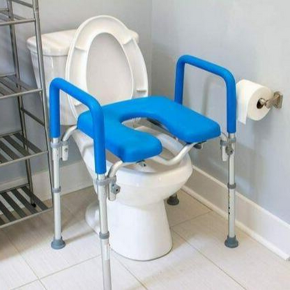 Heavy Duty Raised Toilet Seat Riser with Arms – Adjustable Handicap Toilet Seat for Seniors
