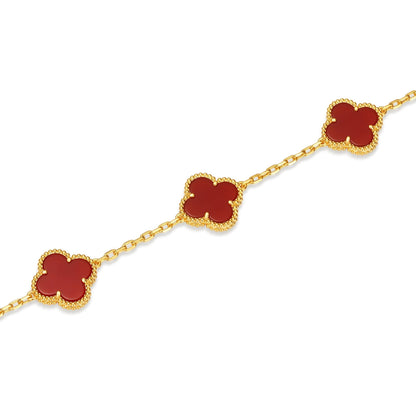 Klaverblad Armband – 925 Zilver, 18k Goud Verguld