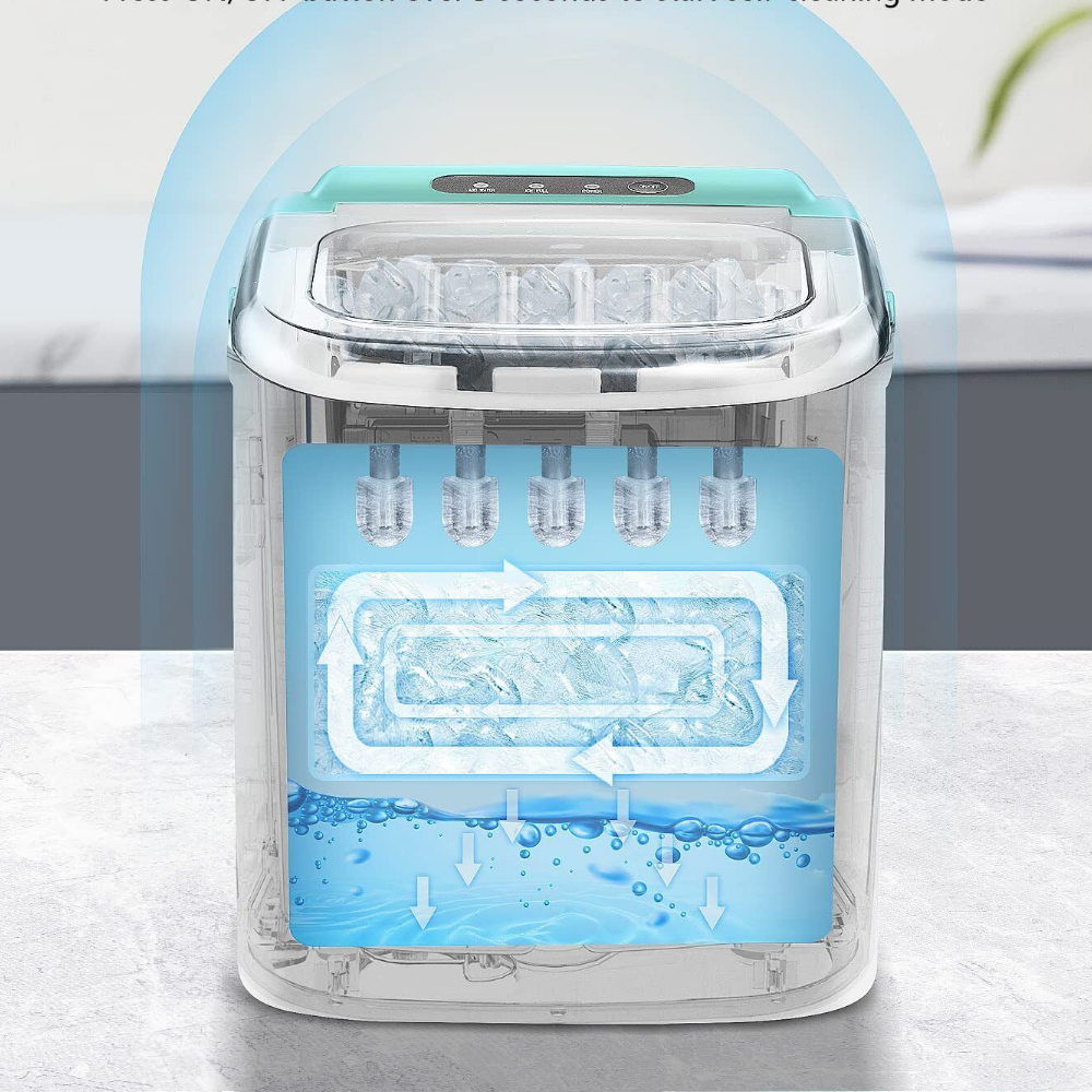 Máquina portátil para hacer cubitos de hielo nugget de gran capacidad para encimera