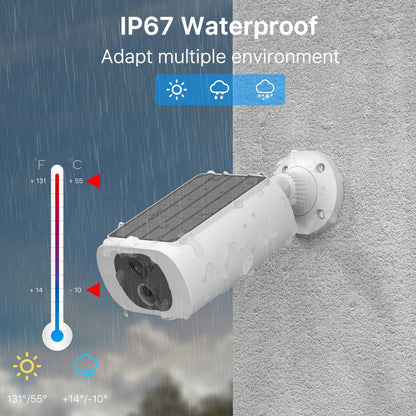 Outdoor Solar Security Cameras – Wireless Design with Motion Sensor & Night Vision