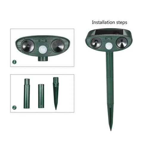 Ultrasonic Solar Deer Repeller – Motion Sensor Animal Deterrent for Garden & Yard