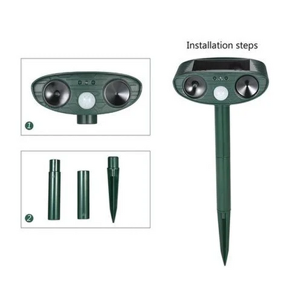 Ultrasonic Solar Deer Repeller – Motion Sensor Animal Deterrent for Garden & Yard