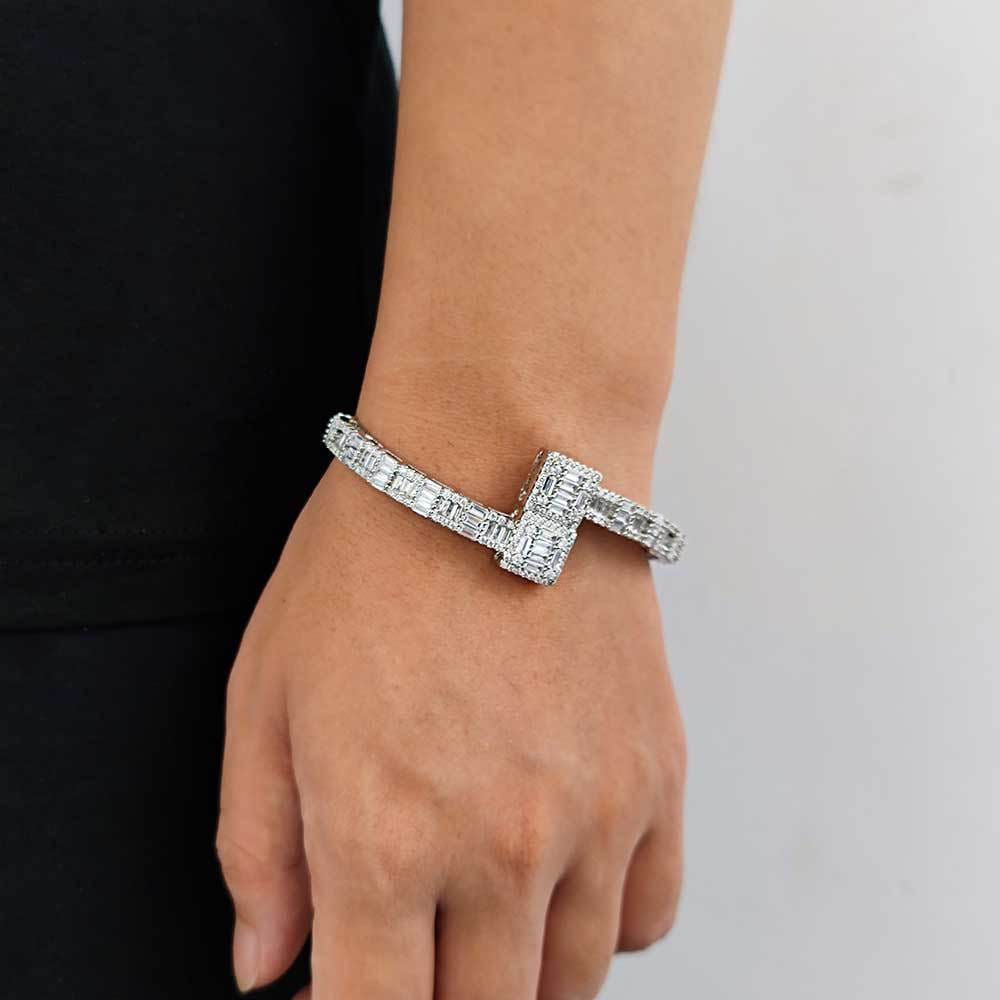 Love Baguette Bangle Bracelet – Gold Plated