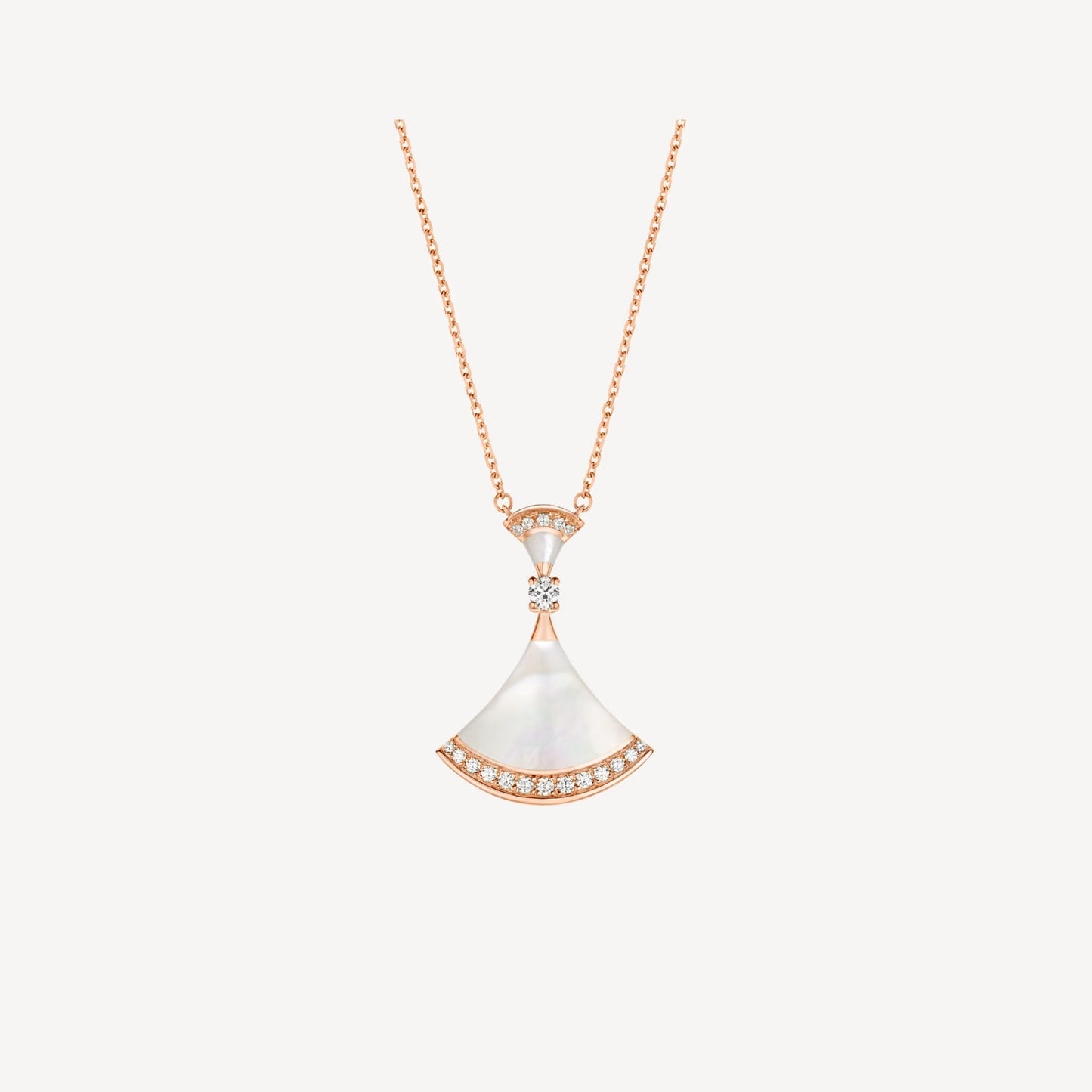 Divas’ Dream Ketting, 925 Zilver, 18K Goud Verguld, Cubic Zircon Pave