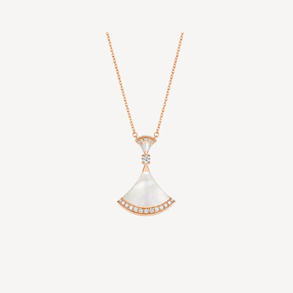 Divas’ Dream Ketting, 925 Zilver, 18K Goud Verguld, Cubic Zircon Pave