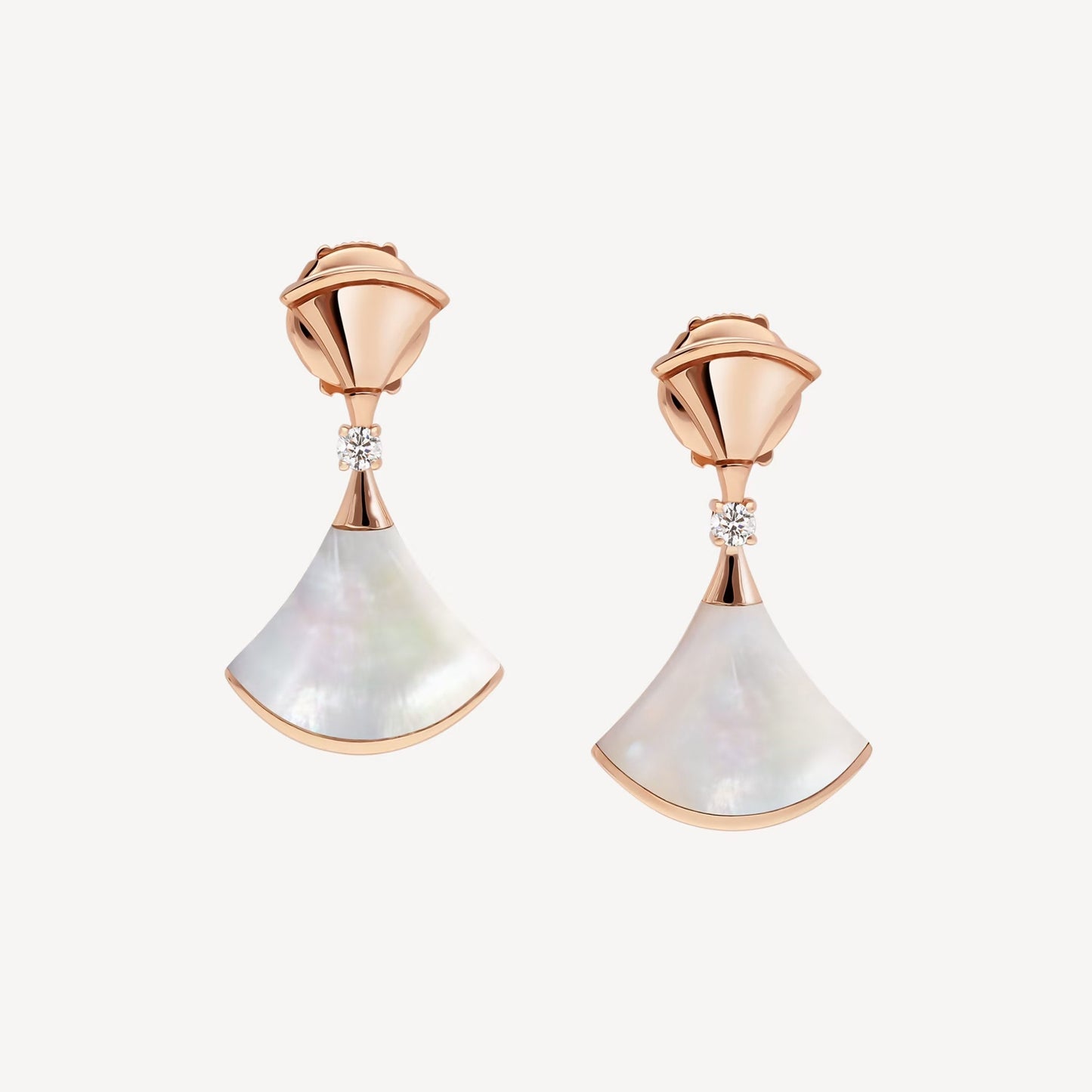 Divas’ Dream Earrings – 925 Silver, 18k Gold Plated with Mother of Pearl