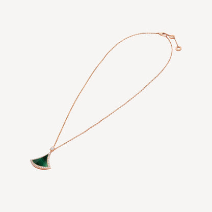 Divas’ Dream Necklace, 925 Silver, Green Agate