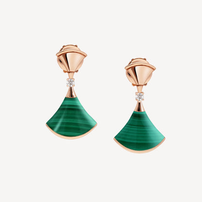 Divas’ Dream Earrings – 925 Silver, 18k Gold Plated with Green Agate