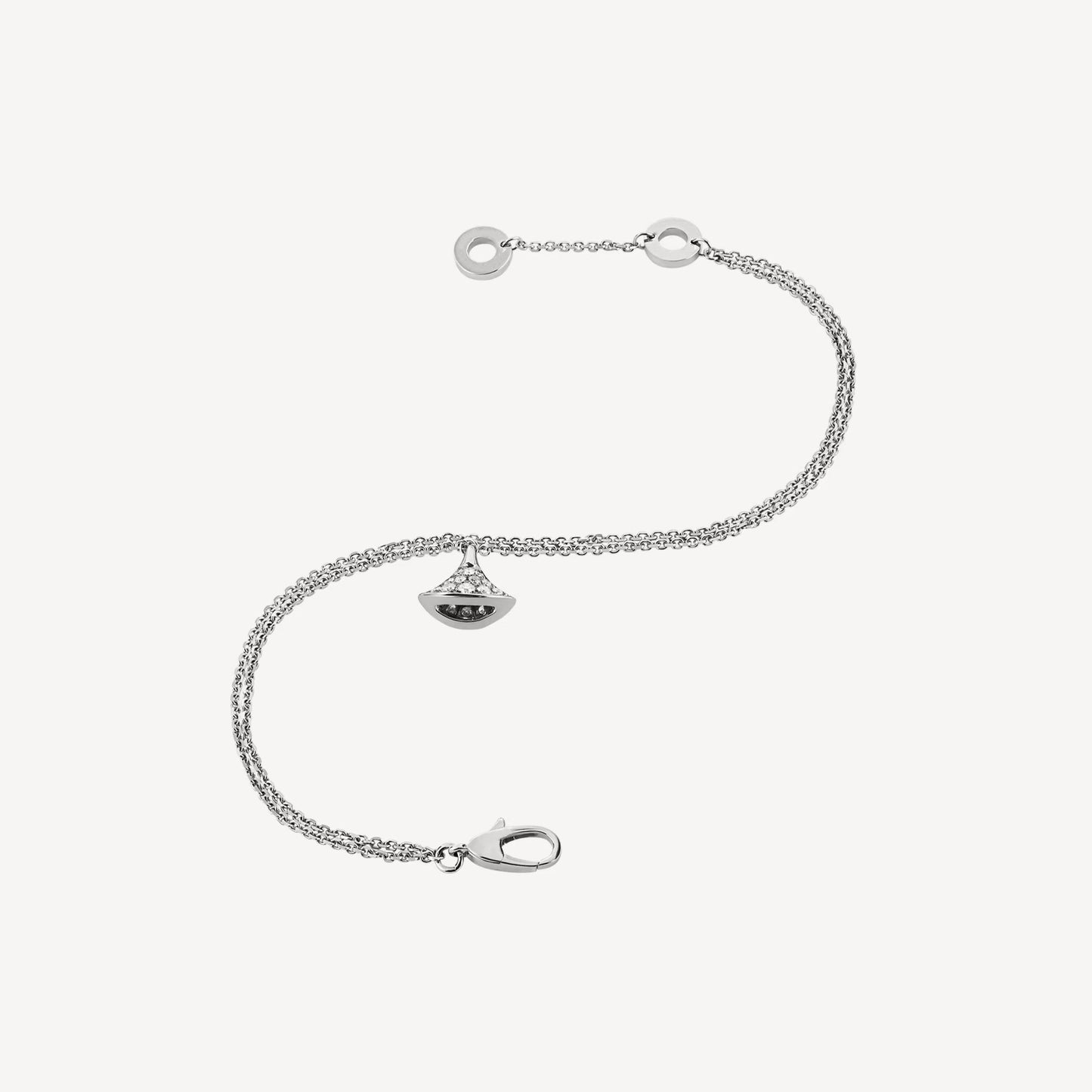 Pulsera Divas' Dream – Plata 925, Baño de Oro Blanco de 18k, Pavé de Circonitas