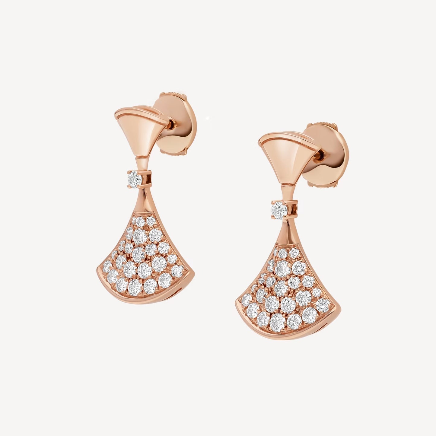 Divas’ Dream Earrings – 925 Silver, 18k Rose Gold Plated with Cubic Zirconia