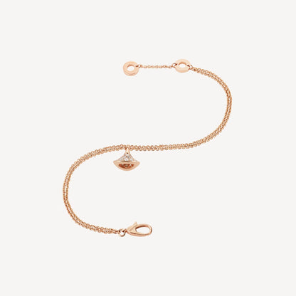 Pulsera Divas' Dream – Plata 925, Baño de Oro Rosa de 18k, Pavé de Circonitas