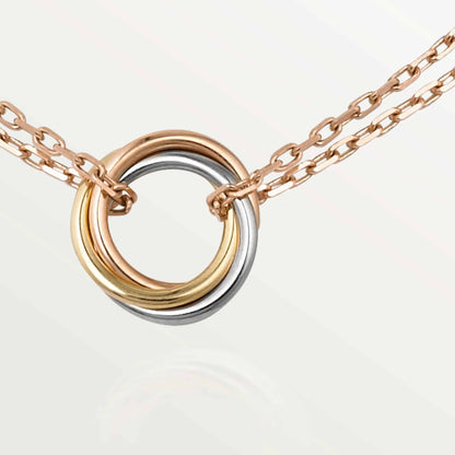 Trinity Necklace, 18K Gold Plated
