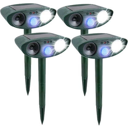 Solar Powered Ultrasonic Rabbit Repeller – Humane Garden Protection with Flashing Light