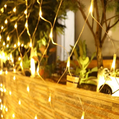Aqua Mesh Waterproof String Lights for Yard at Night