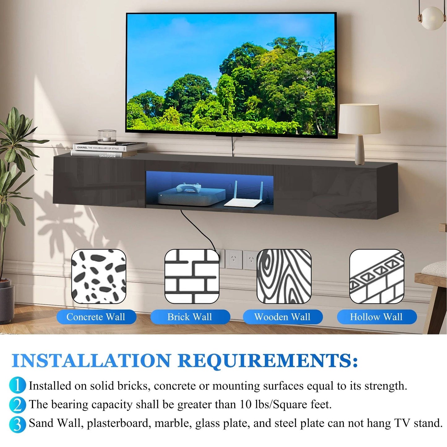 Soporte flotante para TV