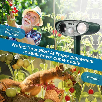 Solar Ultrasonic Chipmunk Repeller – Outdoor Rodent Deterrent Device