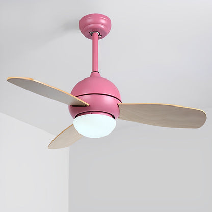 Nordic Minimalist LED Ceiling Paddle Fan with Remote Control Adjustable Wind Speed Fan