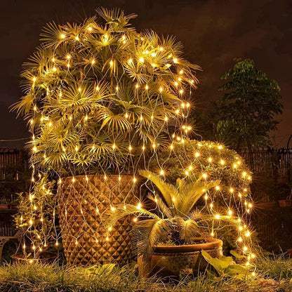 Aqua Mesh Waterproof String Lights for Yard at Night