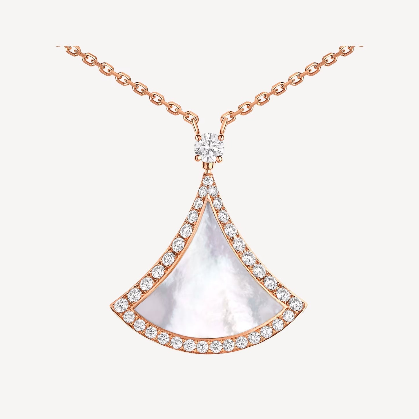 Divas’ Dream Necklace, 925 Silver, 18K Gold Plated, Mother of Pearl