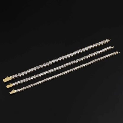 Round Cut Tennis Bracelet – Yellow Gold, 5mm