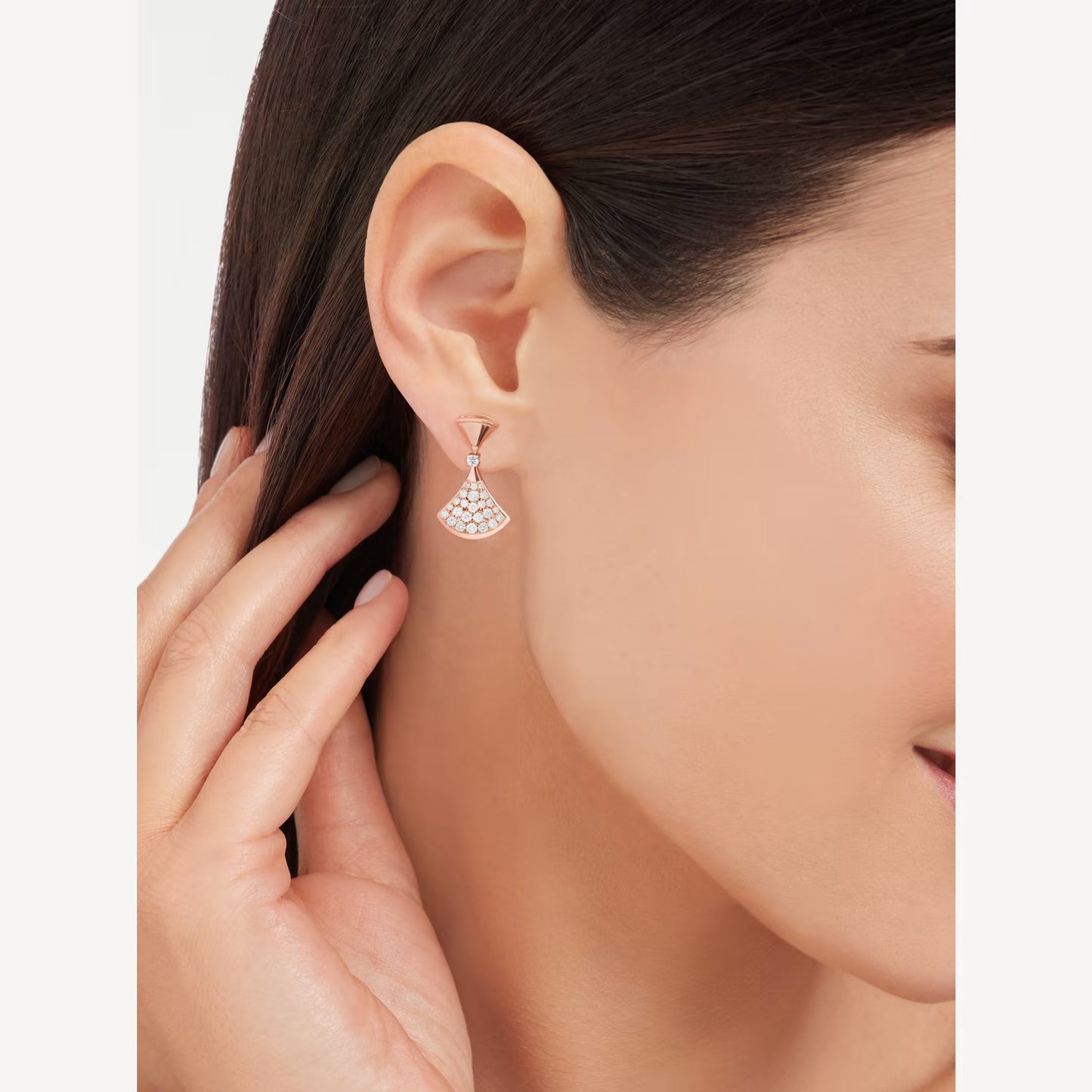 Divas’ Dream Earrings – 925 Silver, 18k Rose Gold Plated with Cubic Zirconia