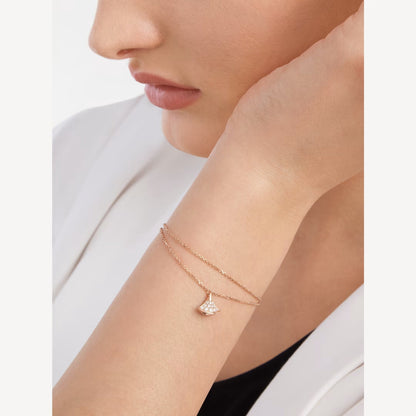 Pulsera Divas' Dream – Plata 925, Baño de Oro Rosa de 18k, Pavé de Circonitas