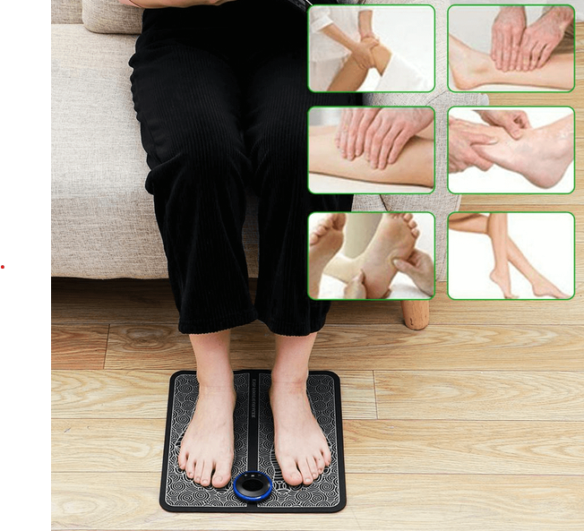 EMS Foot Massage Mat – Electric Acupressure Stimulator for Pain Relief & Relaxation
