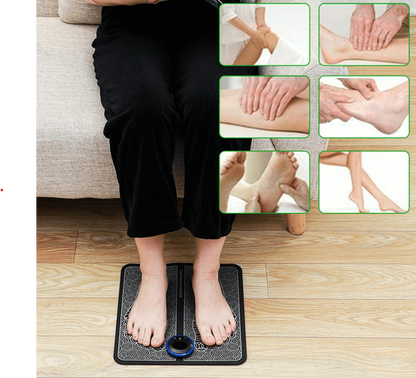 EMS Foot Massage Mat – Electric Acupressure Stimulator for Pain Relief & Relaxation