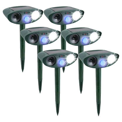 Solar Powered Ultrasonic Rabbit Repeller – Humane Garden Protection with Flashing Light