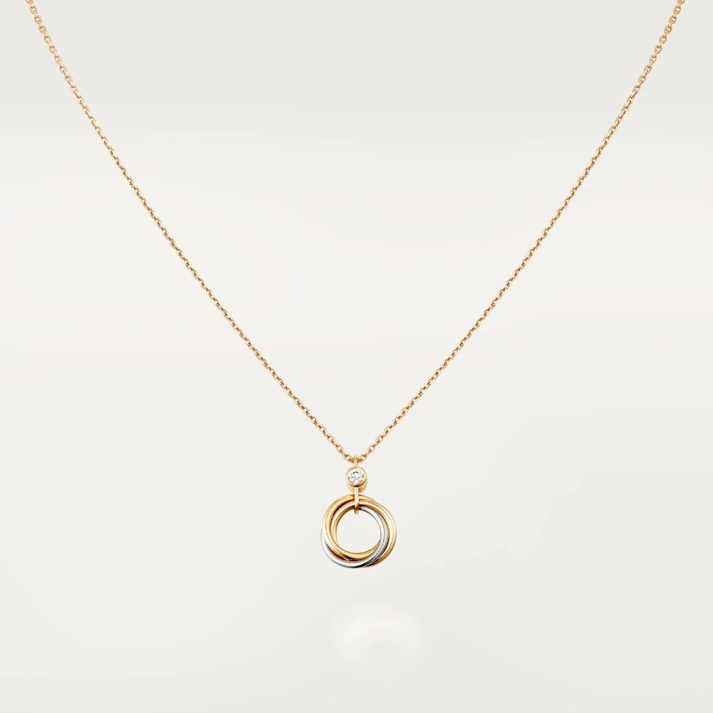 Trinity Necklace, 18K Gold Plated