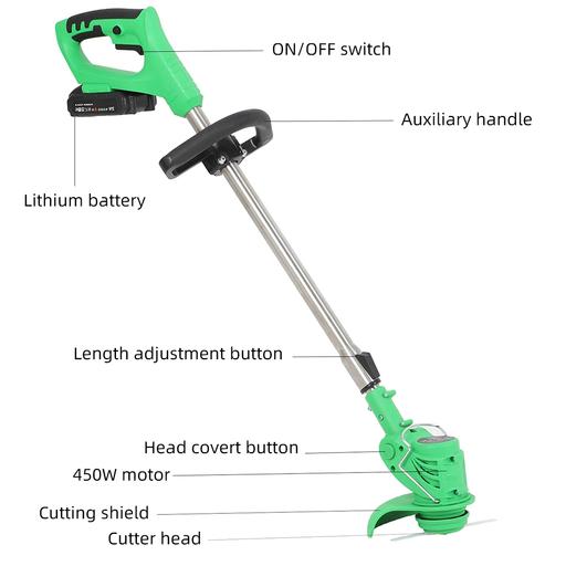 Lightweight Cordless Strimmer – Battery Powered Grass Trimmer for Small Gardens | Ventayo