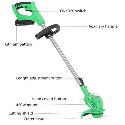 Lightweight Cordless Strimmer – Battery Powered Grass Trimmer for Small Gardens | Ventayo