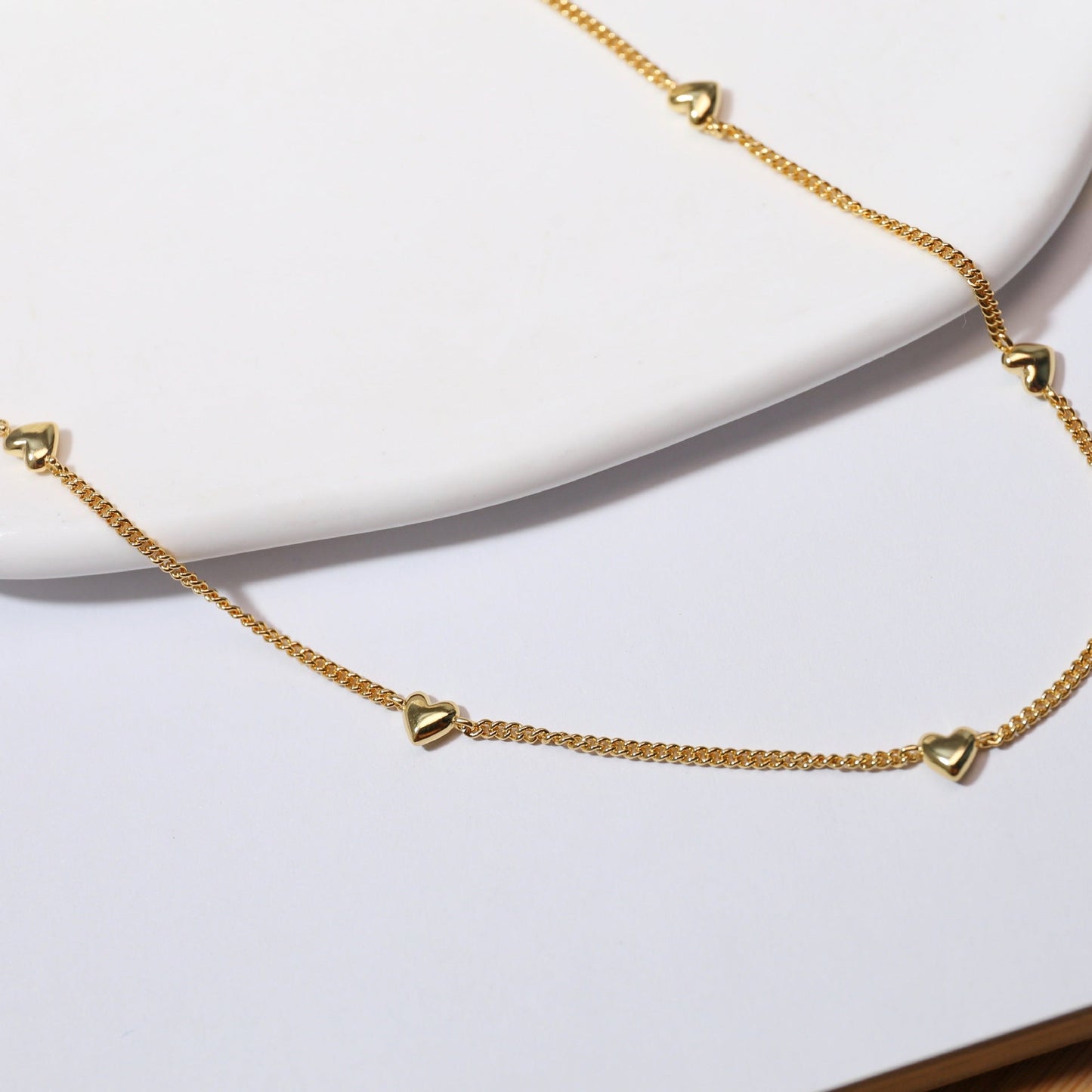 Heart Necklace, 925 Silver, 18K Gold Plated, 9 Motifs