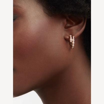 Serpenti Earrings – 925 Silver, 18k Rose Gold Plated with Cubic Zirconia