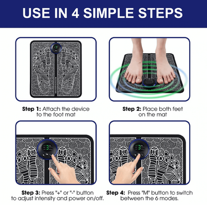 EMS Foot Massage Mat – Electric Acupressure Stimulator for Pain Relief & Relaxation