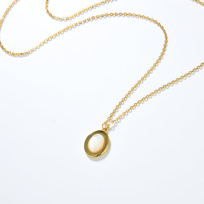 Natural Moonstone Necklace, 925 Silver, 18K Gold Plated