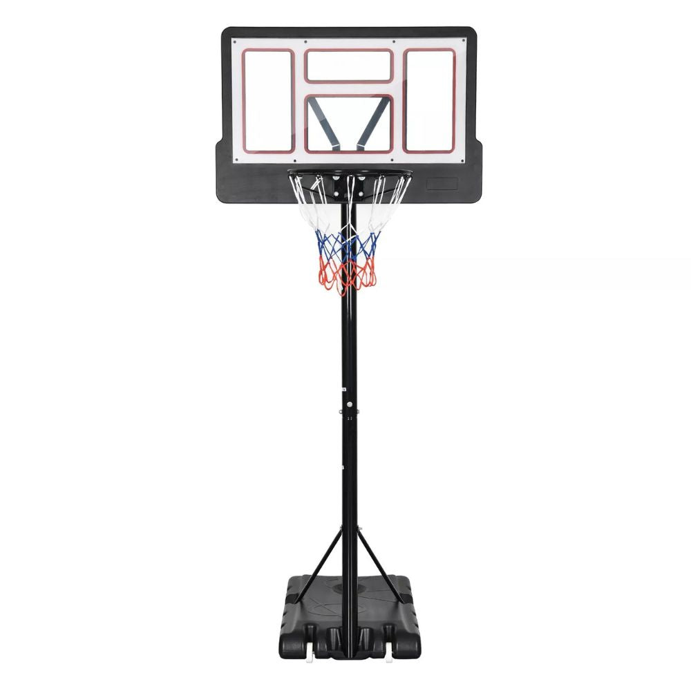 Wheeled Portable Outdoor Basketball Hoop Set 4.4-10 FT