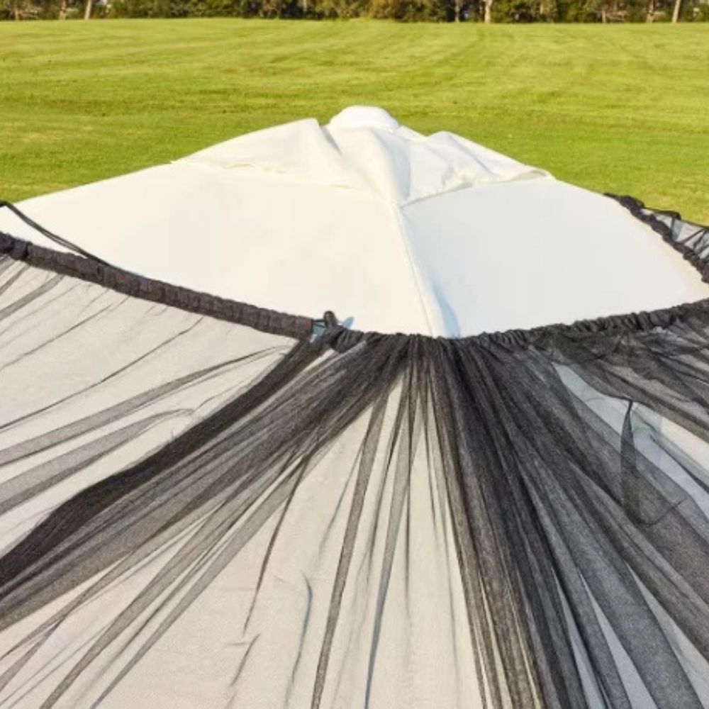 Outdoor Black Mesh Mosquito Net for Patio Umbrella