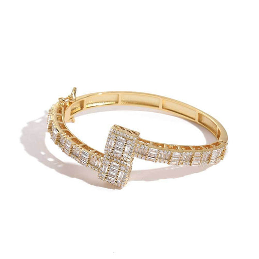 Love Baguette Bangle Bracelet – Gold Plated