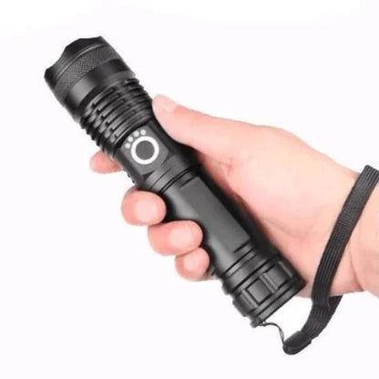 90000 Lumens XHP50.2 Tactical LED Flashlight – Ultra Bright & Rechargeable
