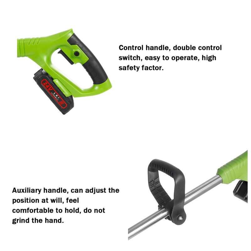 Heavy Duty Cordless Strimmer & Brush Cutter – 2000mAh Battery, 240 Min Runtime | Ventayo