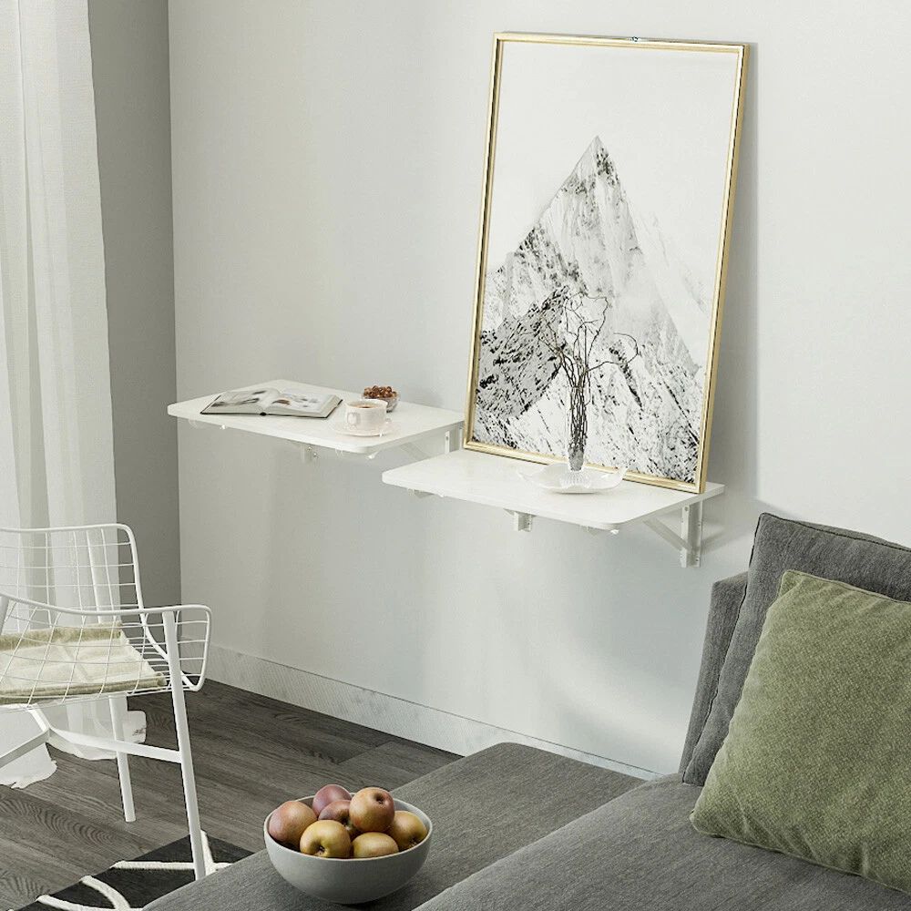 Compact Wall Mounted Fold Away Computer Desk Table