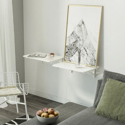 Compact Wall Mounted Fold Away Computer Desk Table
