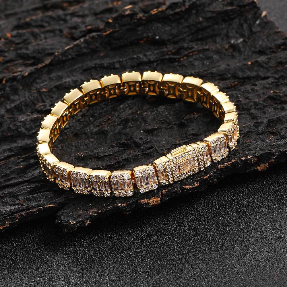 Baguette Tennis Bracelet – Yellow Gold, 8mm