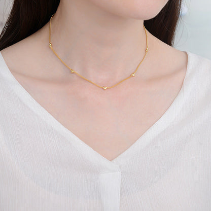 Heart Necklace, 925 Silver, 18K Gold Plated, 9 Motifs